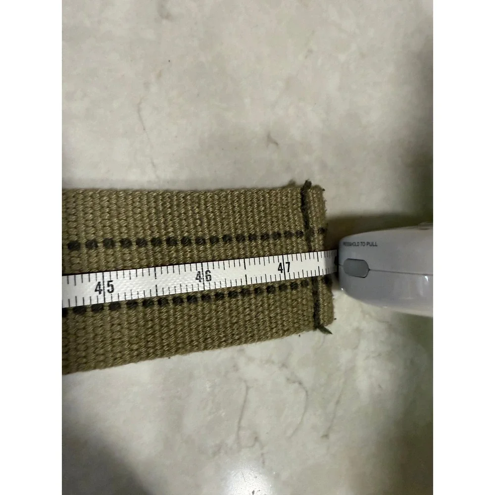 Mens Olive Green Canvas Web D-Ring Belt Military Style Size 36 Adjustable